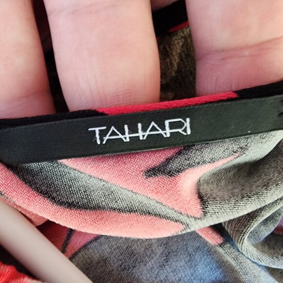 Tahari Pink Tropical Halter Top Size Small - Picture 10 of 16